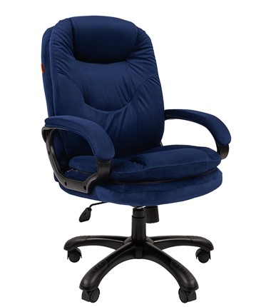 Кресло CHAIRMAN HOME 668, велюр синее в Лангепасе - изображение