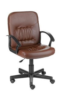 Кресло офисное Чат кожзам коричневый в Сургуте
