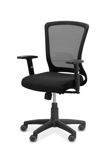 Кресло офисное Фьюжн, сетка/ткань TW / черная/черная в Урае - предосмотр 2