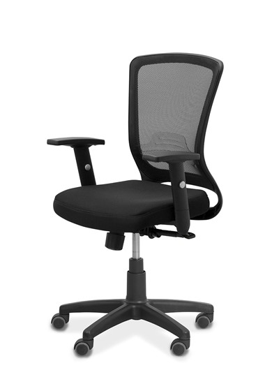 Кресло офисное Фьюжн, сетка/ткань TW / черная/черная в Когалыме - изображение 3