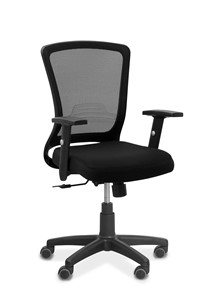 Кресло офисное Фьюжн, сетка/ткань TW / черная/черная в Нягани