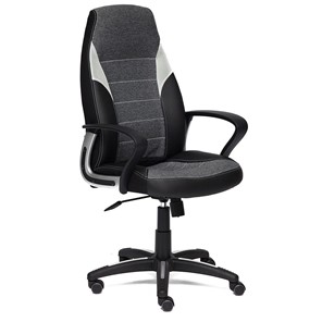 Кресло INTER кож/зам/ткань, черный/серый/серый, 36-6/207/14 арт.12017 в Лангепасе