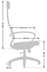 Офисное кресло МЕТТА B 1m 5/K116, Основание 17833 черный в Урае - предосмотр 3