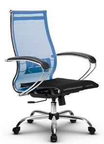 Кресло офисное МЕТТА B 2m 9/K131, Основание 17833  голубой/черный в Нижневартовске