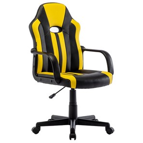 Офисное кресло RABIX "Stripe GM-202", экокожа, черное/желтое, 532510 в Пыть-Яхе