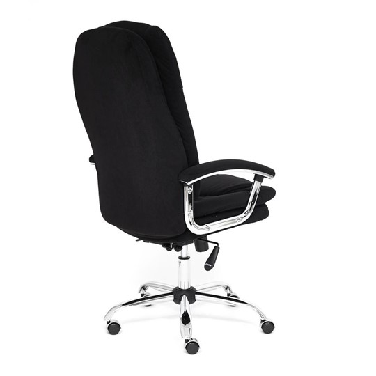Кресло компьютерное SOFTY LUX флок, черный, арт.13594 в Когалыме - изображение 3