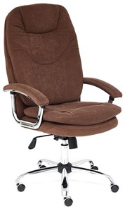 Офисное кресло SOFTY LUX флок, коричневый, арт.13595 в Радужном