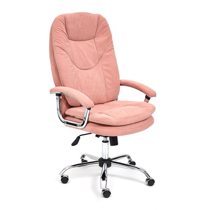 Кресло компьютерное SOFTY LUX флок, розовый, арт.13952 в Урае - изображение