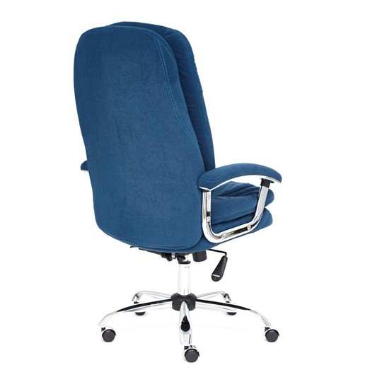 Кресло SOFTY LUX флок, синий, арт.13592 в Урае - изображение 3