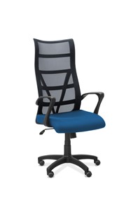 Офисное кресло Топ, сетка/ткань TW / черная/синяя в Сургуте
