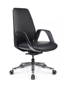 Кресло в офис Napoli-M (YZPN-YR021), черная кожа в Урае