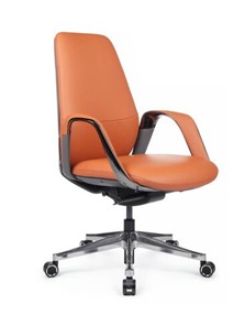 Кресло в офис Napoli-M (YZPN-YR021), Оранжевая кожа/Серая кожа в Лангепасе