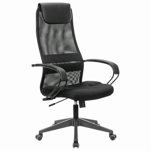Кресло Brabix Premium Stalker EX-608 PL (ткань-сетка/кожзам, черное) 532090 в Нижневартовске