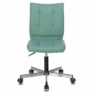 Кресло офисное Brabix Stream MG-314 (без подлокотников, пятилучие серебристое, экокожа, серо-голубое) 532079 в Сургуте