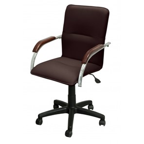 Офисный стул Самба-лифт СРП-034 коричневый основание эмаль в Лангепасе - предосмотр 1
