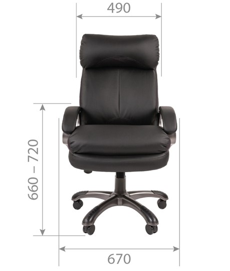 Офисное кресло CHAIRMAN 505 Экокожа серая в Лангепасе - изображение 3