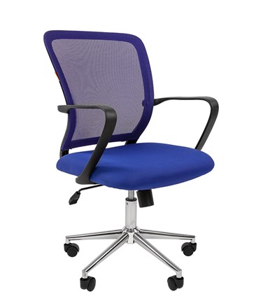 Офисное кресло CHAIRMAN 698 CHROME new Сетка TW-05 (синий) в Лангепасе - изображение