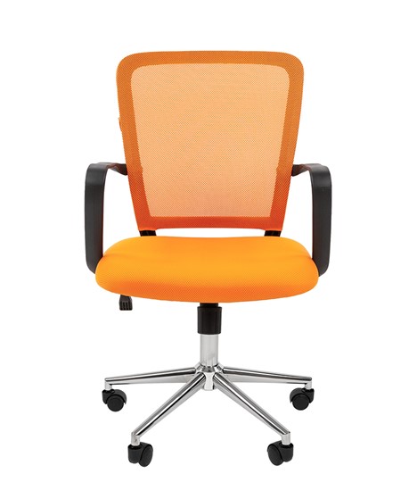 Кресло CHAIRMAN 698 CHROME new Сетка TW-66 (оранжевый) в Лангепасе - изображение 2