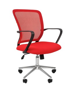 Офисное кресло CHAIRMAN 698 CHROME new Сетка TW-69 (красный) в Лангепасе