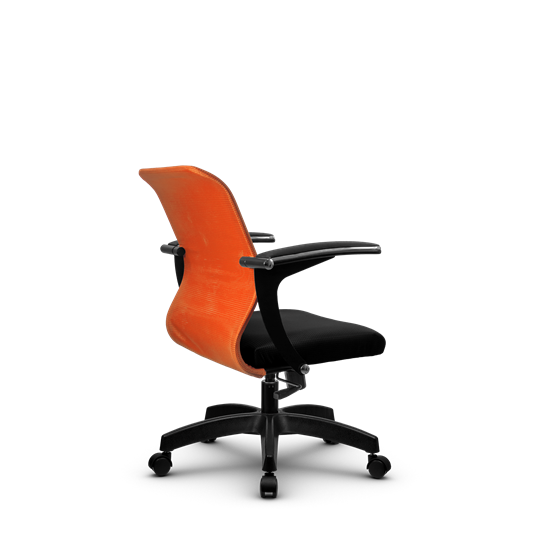 Кресло компьютерное SU-M-4/подл.160/осн.001, Оранжевый/Черный в Лангепасе - изображение 2