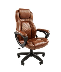 Компьютерное кресло CHAIRMAN 432, экокожа, цвет коричневый в Югорске