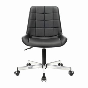 Компьютерное кресло Brabix Deco MG-316 (без подлокотников, пятилучие серебристое, экокожа, черное) 532080 в Лангепасе
