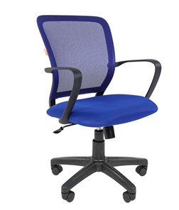 Офисное кресло CHAIRMAN 698 black TW-05, ткань, цвет синий в Урае