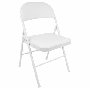 Складной стул BRABIX "Golf Plus CF-003 КОМФОРТ", белый каркас, кожзам белый, 532888 в Когалыме