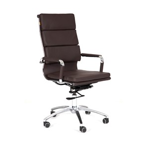 Офисное кресло CHAIRMAN 750 экокожа коричневая в Когалыме