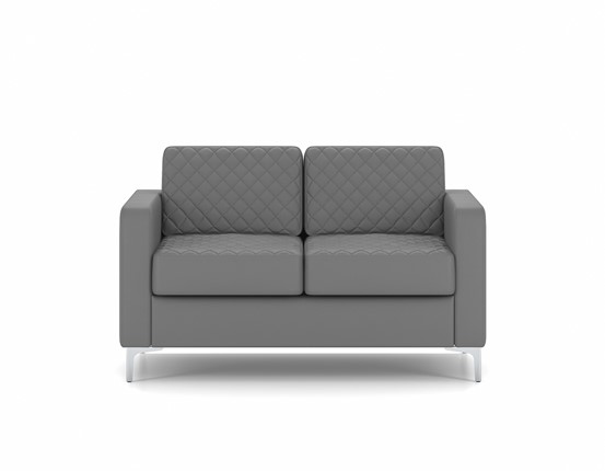 Офисный диван Актив двухместный, серый в Лангепасе - изображение