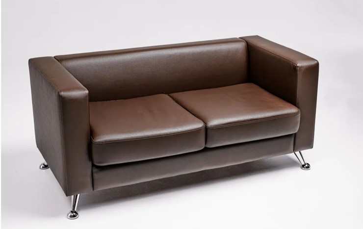 Комплект мебели Альбиони коричневый кожзам  диван 2Д + кресло в Лангепасе - изображение 2