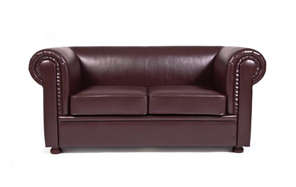 Прямой диван Честер лайт двухместный, экокожа в Радужном - изображение