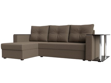 Угловой диван с оттоманкой Атланта Лайт, Корфу 03 (рогожка) в Урае