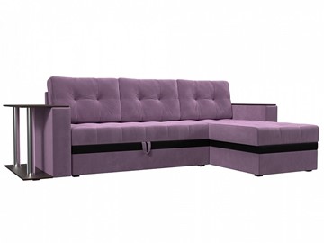 Угловой диван для гостиной Атланта М, Сиреневый (микровельвет) в Когалыме