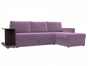 Угловой диван для гостиной Атланта С, Сиреневый (микровельвет) в Когалыме