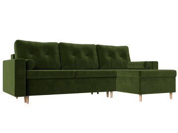 Угловой раскладной диван Белфаст, Зеленый (микровельвет) в Лангепасе