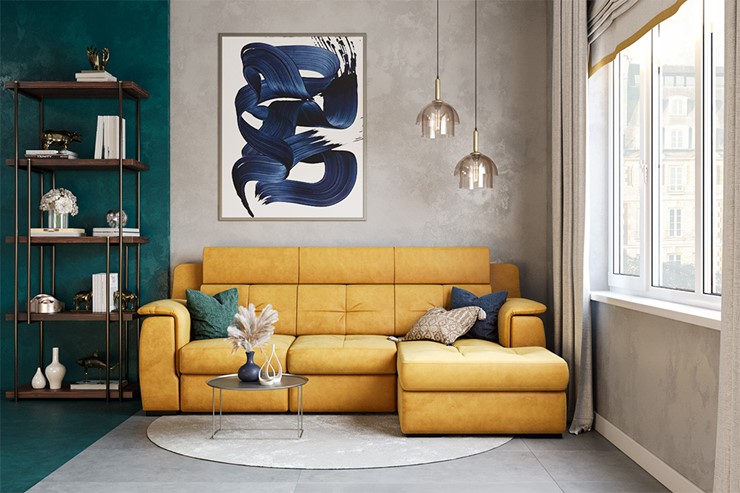 Угловой диван Бруклин с оттоманкой в Радужном - изображение 7