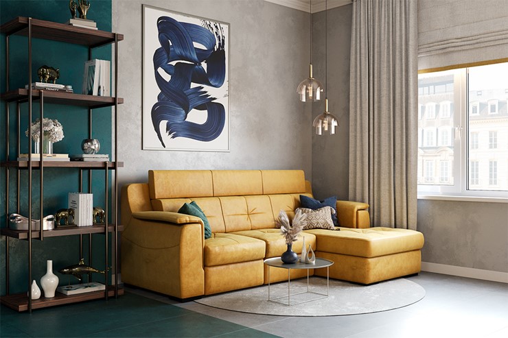 Угловой диван Бруклин с оттоманкой в Радужном - изображение 8