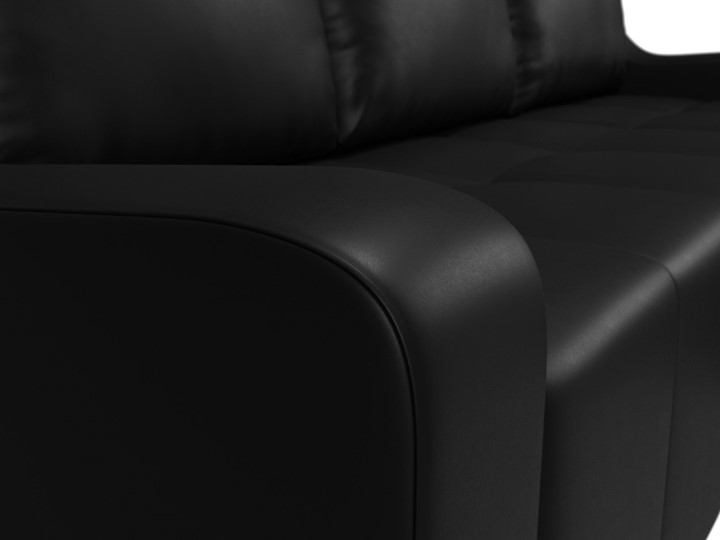 Угловой диван для гостиной Элида, Черный (экокожа) в Лангепасе - изображение 4