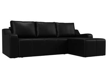 Угловой диван для гостиной Элида, Черный (экокожа) в Нижневартовске