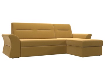 Угловой раскладной диван Клайд, Желтый (микровельвет) в Лангепасе