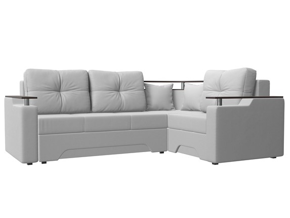 Угловой диван Комфорт, Белый (экокожа) в Радужном - изображение