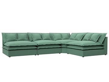 Угловой диван Лига-040, Амур зеленый (рогожка) в Пыть-Яхе