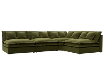 Угловой диван Лига-040, Зеленый (микровельвет) в Урае - предосмотр