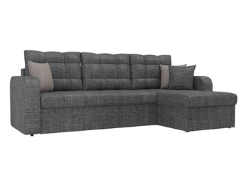 Угловой диван с оттоманкой Ливерпуль, Серый (рогожка) в Нефтеюганске