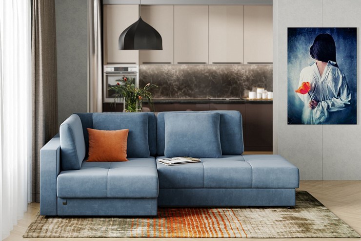 Угловой диван Манхэттен 1пф-2т, Оникс 17 в Лангепасе - изображение 1