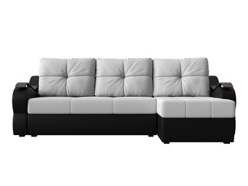 Угловой диван Меркурий, Белый/черный (экокожа) в Лангепасе - предосмотр 1