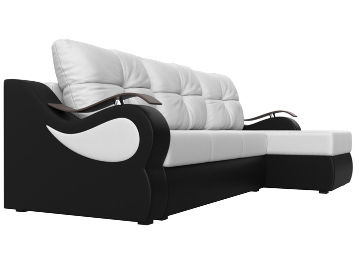 Угловой диван Меркурий, Белый/черный (экокожа) в Когалыме - изображение 2