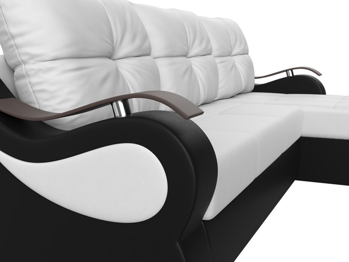 Угловой диван Меркурий, Белый/черный (экокожа) в Когалыме - изображение 3