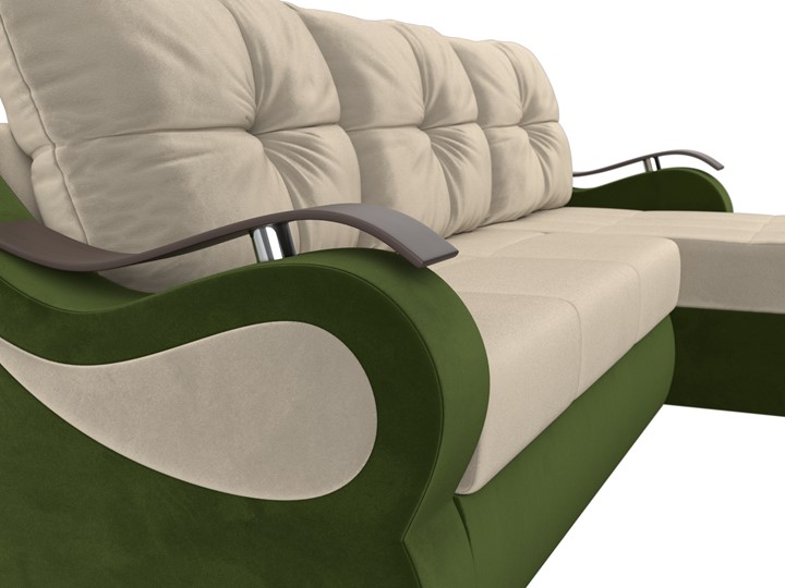 Угловой диван Меркурий, Бежевый/зеленый (вельвет) в Лангепасе - изображение 3